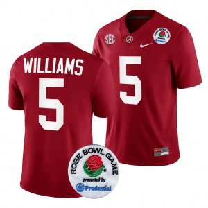 Men's Alabama Crimson Tide #5 Roydell Williams 2024 Rose Bowl Crimson NCAA Playoff College Football Jersey 2403LABO1